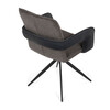 Jídelní židle otočná 180°, šedá, látka, DCH-F1146 GREY2