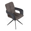 Jídelní židle otočná 180°, šedá, látka, DCH-F1146 GREY2