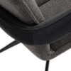 Jídelní židle otočná 180°, šedá, látka, DCH-F1146 GREY2