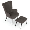 Relaxační křeslo, šedá, látka, AK-303B GREY2