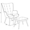 Relaxační křeslo, šedá, látka, AK-303B GREY2