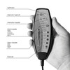 Polohovací křeslo, elektrické kabelové ovládání, šedá, látka, TV-H9727 GREY2
