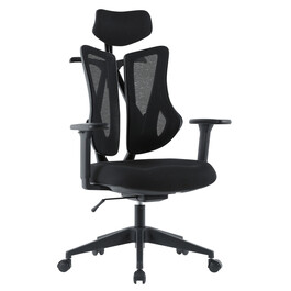 Kancelářská židle, synchronní mechanismus, černá síťovina, KA-H3245 BK
