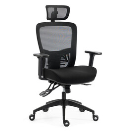 Kancelářská židle, asynchronní mechanismus, černá síťovina, KA-H2491 BK