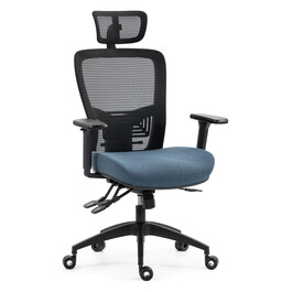 Kancelářská židle, asynchronní mechanismus, modrá, síťovina, KA-H2491 BLUE