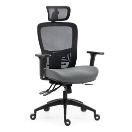 Kancelářská židle, asynchronní mechanismus, šedá, síťovina, KA-H2491 GREY