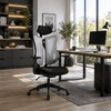 Kancelářská židle, synchronní mechanismus, šedá síťovina, KA-H3245 GREY