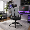 Kancelářská židle E-racer, synchronní mechanismus, šedá síťovina, KA-H3246 GREY