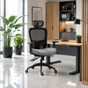 Kancelářská židle, asynchronní mechanismus, šedá, síťovina, KA-H2491 GREY