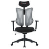 Kancelářská židle E-racer, synchronní mechanismus, šedá síťovina, KA-H3246 GREY