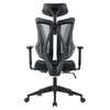 Kancelářská židle E-racer, synchronní mechanismus, šedá síťovina, KA-H3246 GREY