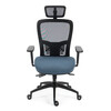 Kancelářská židle, asynchronní mechanismus, modrá, síťovina, KA-H2491 BLUE