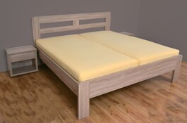 Dřevěná postel Ella Harmony oblé rohy