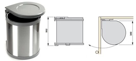 Vestavný odpadkový koš 45602